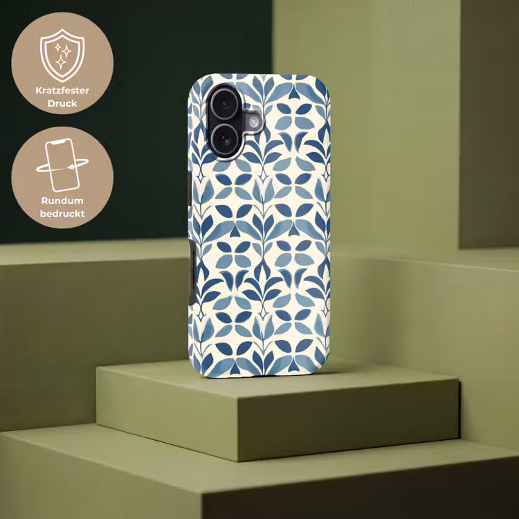 Flora - Modern - Blauw Toughcase MagSafe Apple iPhone 17 klein 1017 -USP_PrintM_DE