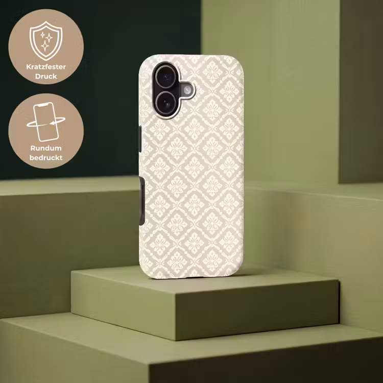 Floraal - Ornament - Beige Toughcase MagSafe Apple iPhone 17 klein 1017 -USP_PrintM_DE