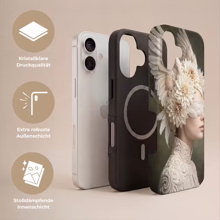 Vleugels - Vrouw - Wit Toughcase MagSafe Apple iPhone 17 klein -USP_Lagen_DE