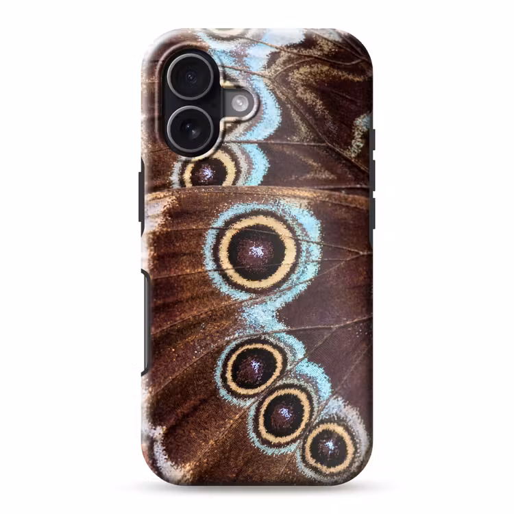 Vleugels - Vlinder - Blauw Toughcase MagSafe Apple iPhone 17 klein -3d