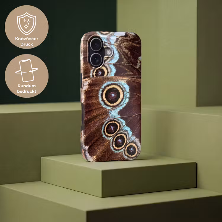 Vleugels - Vlinder - Blauw Toughcase MagSafe Apple iPhone 17 klein -USP_PrintM_DE