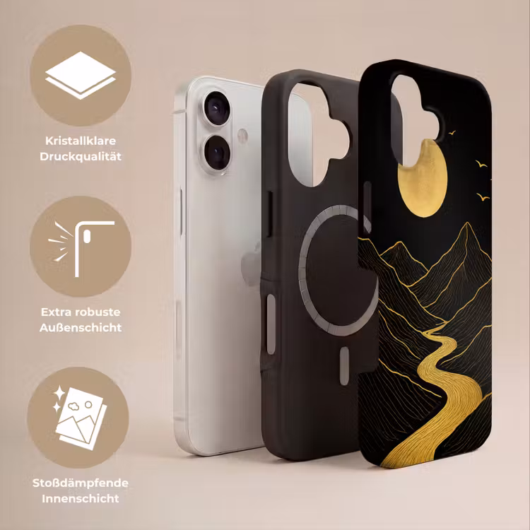 Rivier - Goud - Maan - Vogels Toughcase MagSafe Apple iPhone 17 klein -USP_Lagen_DE