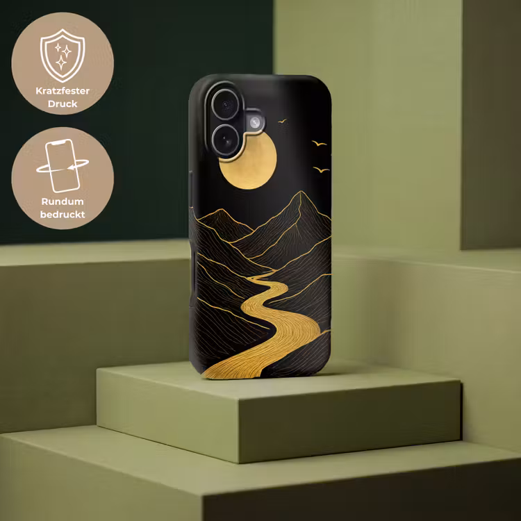 Rivier - Goud - Maan - Vogels Toughcase MagSafe Apple iPhone 17 klein -USP_PrintM_DE