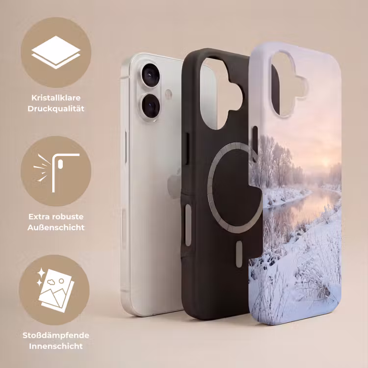 Rivier - Winter - Landschap - Sneeuw - Zonsopgang Toughcase MagSafe Apple iPhone 17 klein -USP_Lagen_DE