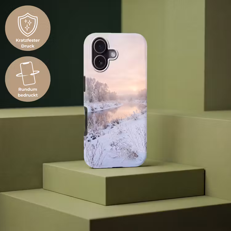 Rivier - Winter - Landschap - Sneeuw - Zonsopgang Toughcase MagSafe Apple iPhone 17 klein -USP_PrintM_DE