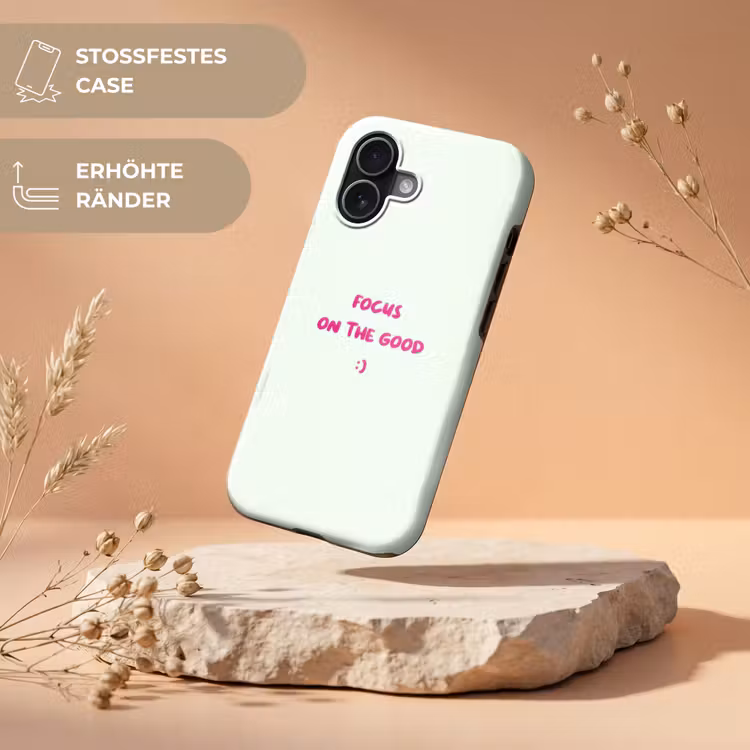 Focus - Beige - Roze - Smiley Toughcase MagSafe Apple iPhone 17 klein -USP_RandenV_DE
