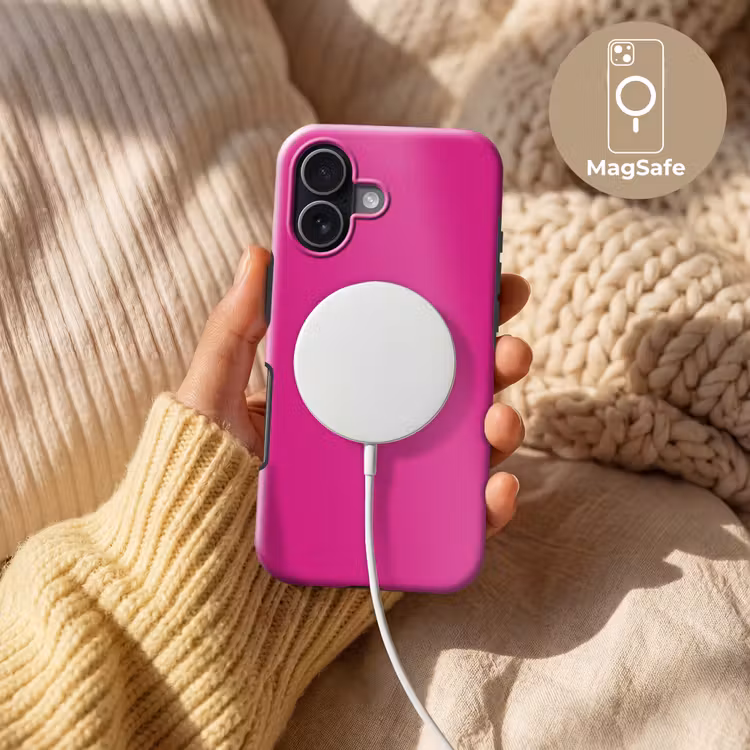 Focus - Smiley - Roze Toughcase MagSafe Apple iPhone 17 klein -USP_MagsafeV