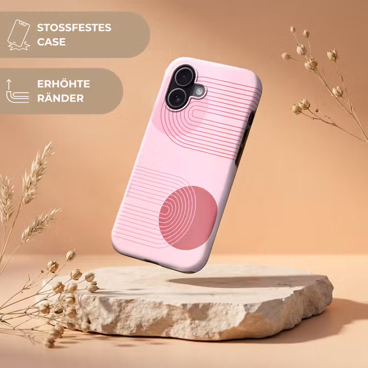 Vormen - Lijnen - Minimalistisch - Roze Toughcase MagSafe Apple iPhone 17 klein -USP_RandenV_DE