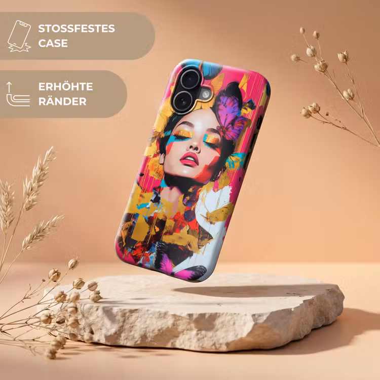Vrouw - Abstract - Kleurrijk Toughcase MagSafe Apple iPhone 17 klein -USP_RandenV_DE