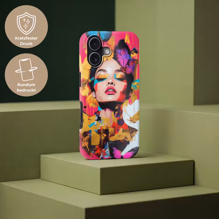 Vrouw - Abstract - Kleurrijk Toughcase MagSafe Apple iPhone 17 klein -USP_PrintM_DE