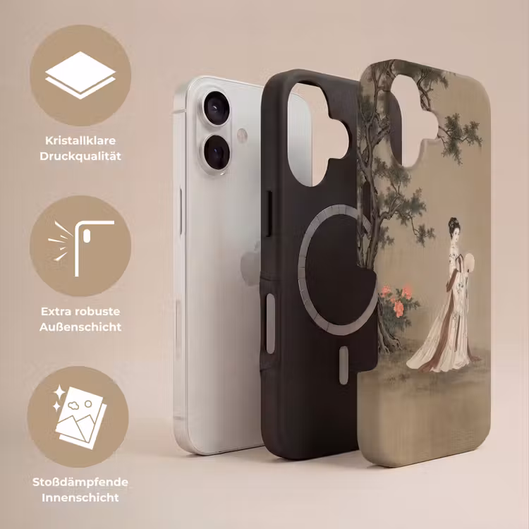 Vrouw - Azië - Kunst - Beige Toughcase MagSafe Apple iPhone 17 klein -USP_Lagen_DE
