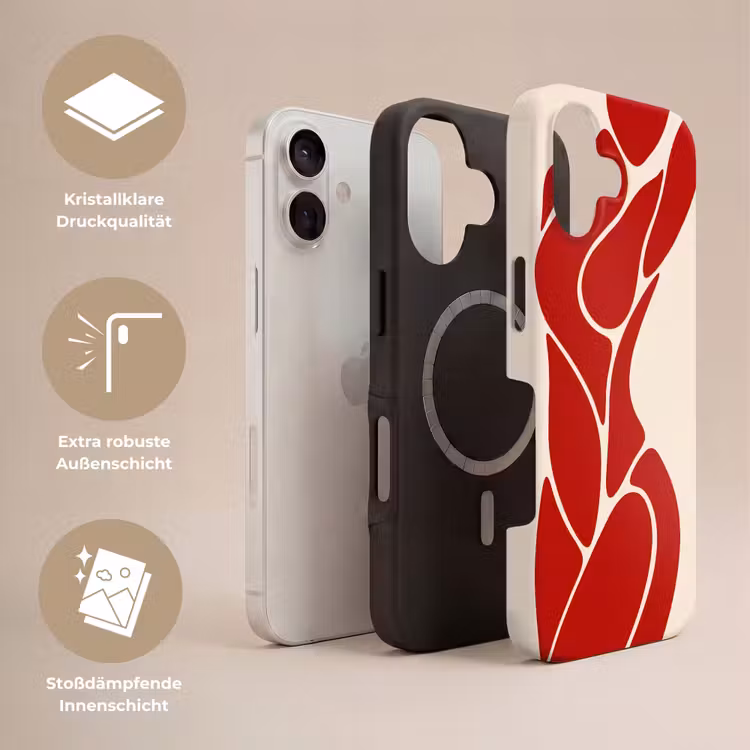 Vrouw - Figuur - Abstract - Modern - Rood Toughcase MagSafe Apple iPhone 17 klein -USP_Lagen_DE