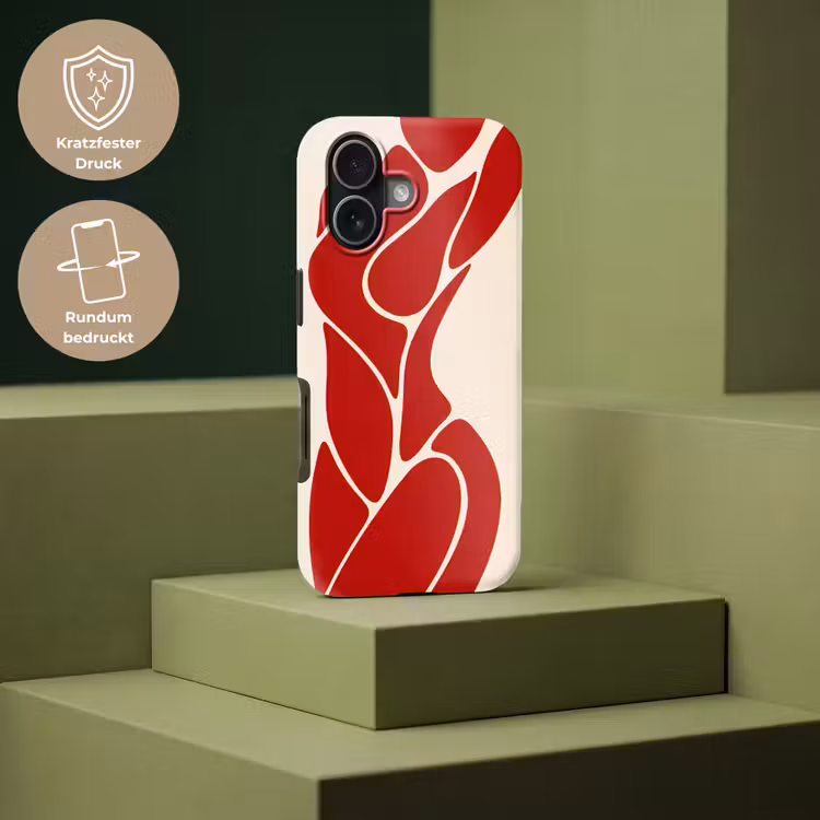 Vrouw - Figuur - Abstract - Modern - Rood Toughcase MagSafe Apple iPhone 17 klein -USP_PrintM_DE