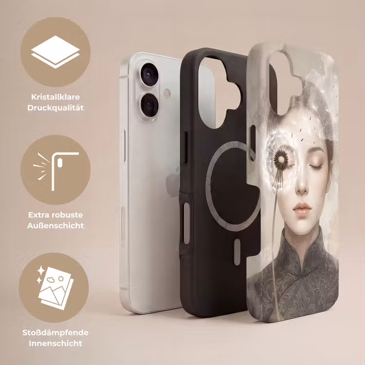 Vrouw - Sereen - Grijs Toughcase MagSafe Apple iPhone 17 klein -USP_Lagen_DE