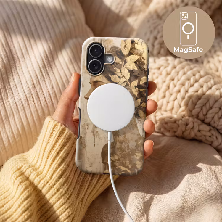 Vrouw - Goud - Abstract - Textuur Toughcase MagSafe Apple iPhone 17 klein -USP_MagsafeV