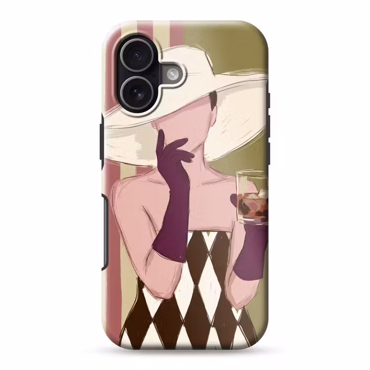 Vrouw - Hoed - Mode - Abstract - Kleurrijk Toughcase MagSafe Apple iPhone 17 klein -3d