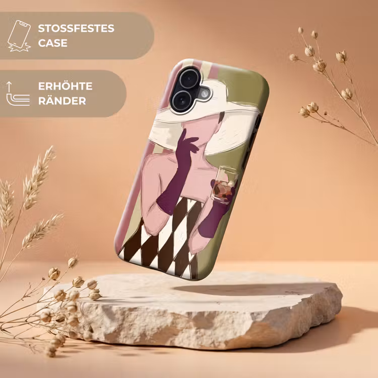 Vrouw - Hoed - Mode - Abstract - Kleurrijk Toughcase MagSafe Apple iPhone 17 klein -USP_RandenV_DE