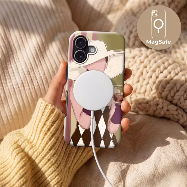 Vrouw - Hoed - Mode - Abstract - Kleurrijk Toughcase MagSafe Apple iPhone 17 klein -USP_MagsafeV
