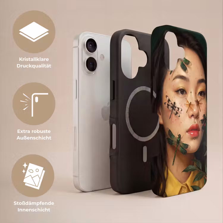 Vrouw - Insecten - Natuur - Portret - Groen Toughcase MagSafe Apple iPhone 17 klein -USP_Lagen_DE
