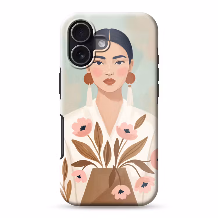 Vrouw - Kimono - Pastel Toughcase MagSafe Apple iPhone 17 klein -3d