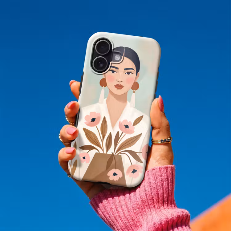 Vrouw - Kimono - Pastel Toughcase MagSafe Apple iPhone 17 klein -Sfeer1V