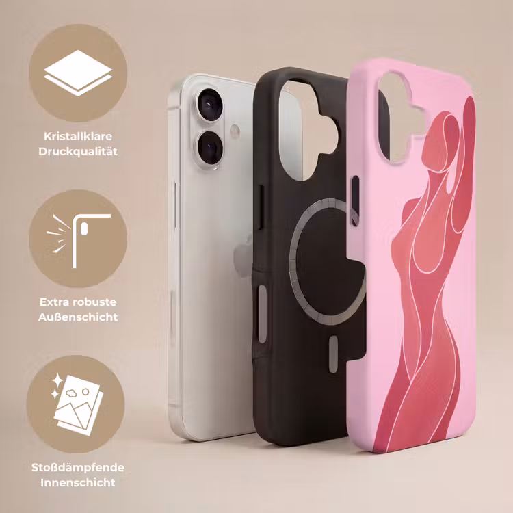Vrouw - Lichaam - Abstract - Roze Toughcase MagSafe Apple iPhone 17 klein -USP_Lagen_DE