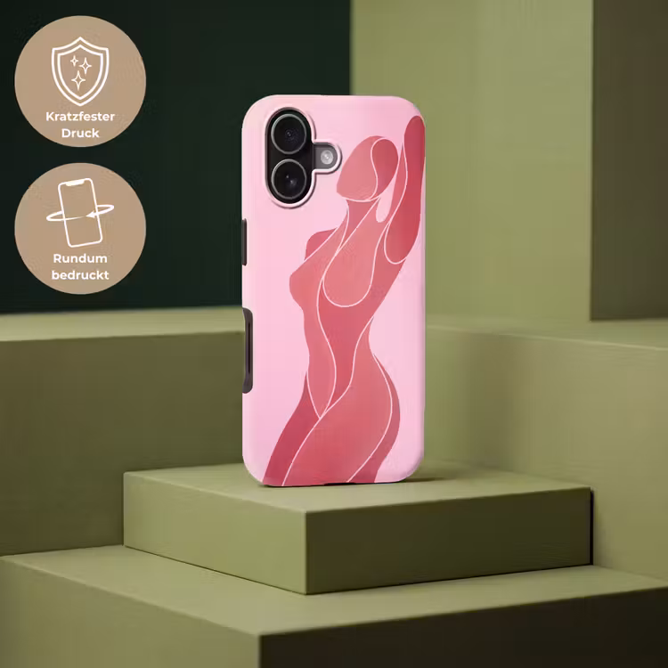 Vrouw - Lichaam - Abstract - Roze Toughcase MagSafe Apple iPhone 17 klein -USP_PrintM_DE