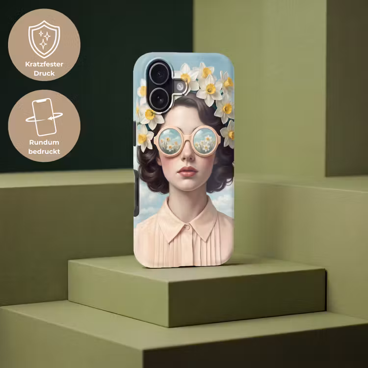 Vrouw - Narcissen - Geel Toughcase MagSafe Apple iPhone 17 klein -USP_PrintM_DE