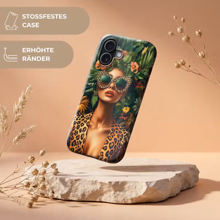 Vrouw - Panterprint - Jungle - Natuur - Luxe Toughcase MagSafe Apple iPhone 17 klein -USP_RandenV_DE