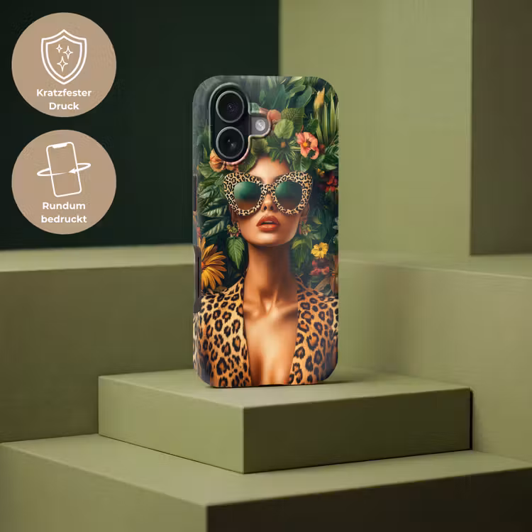 Vrouw - Panterprint - Jungle - Natuur - Luxe Toughcase MagSafe Apple iPhone 17 klein -USP_PrintM_DE