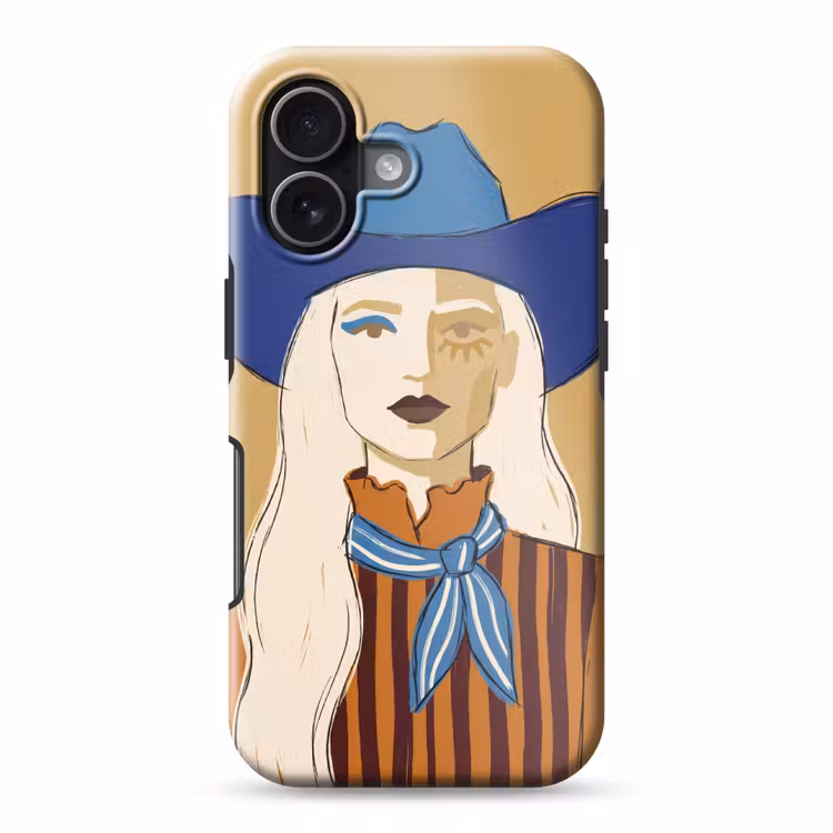 Vrouw - Portret - Abstract - Kleurrijk - Modern Toughcase MagSafe Apple iPhone 17 klein -3d