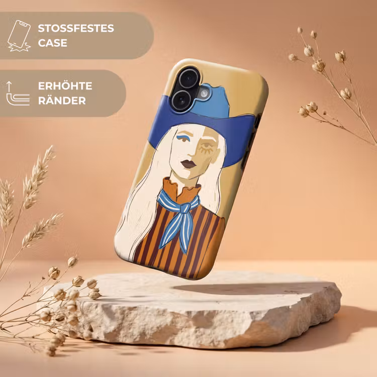 Vrouw - Portret - Abstract - Kleurrijk - Modern Toughcase MagSafe Apple iPhone 17 klein -USP_RandenV_DE