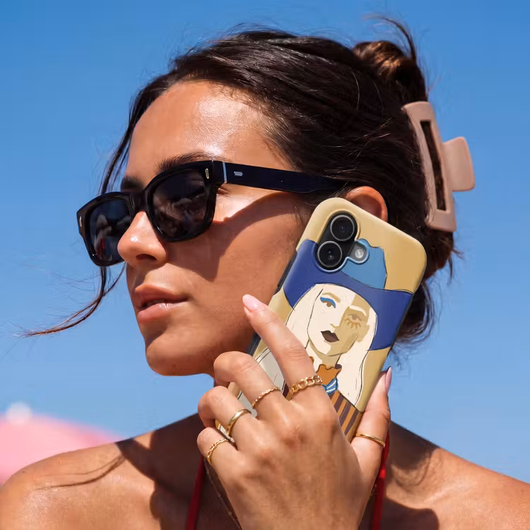Vrouw - Portret - Abstract - Kleurrijk - Modern Toughcase MagSafe Apple iPhone 17 klein -Sfeer2V