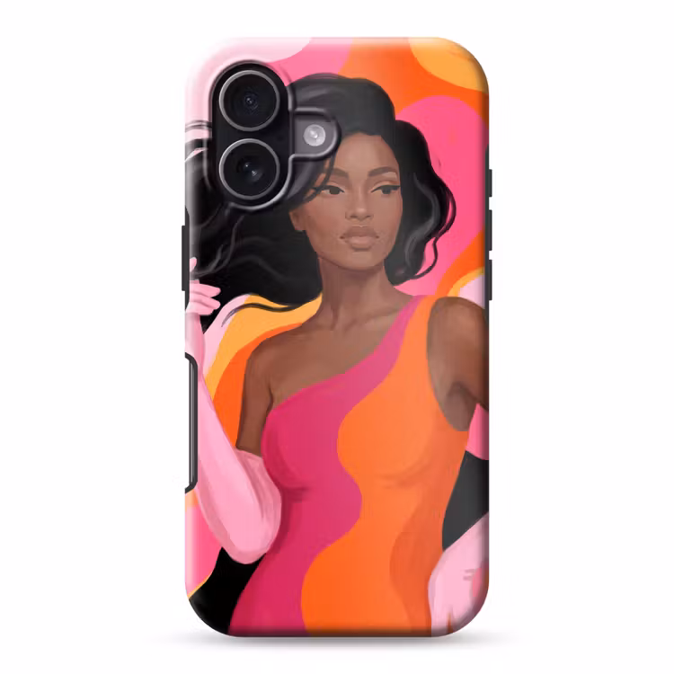 Vrouw - Portret - Kleurrijk - Modern - Kunst Toughcase MagSafe Apple iPhone 17 klein -3d