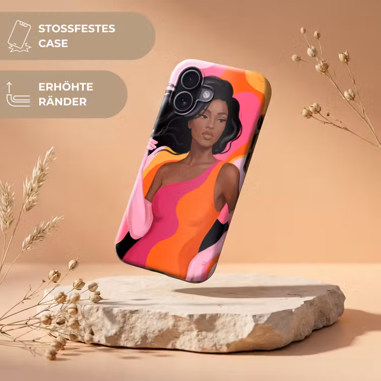 Vrouw - Portret - Kleurrijk - Modern - Kunst Toughcase MagSafe Apple iPhone 17 klein -USP_RandenV_DE