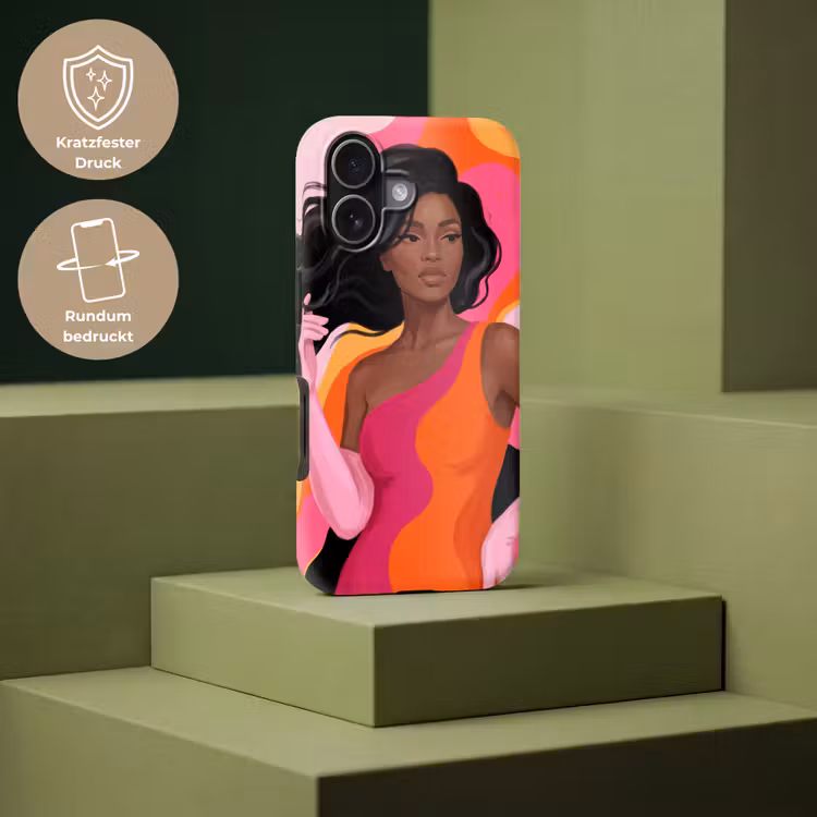 Vrouw - Portret - Kleurrijk - Modern - Kunst Toughcase MagSafe Apple iPhone 17 klein -USP_PrintM_DE