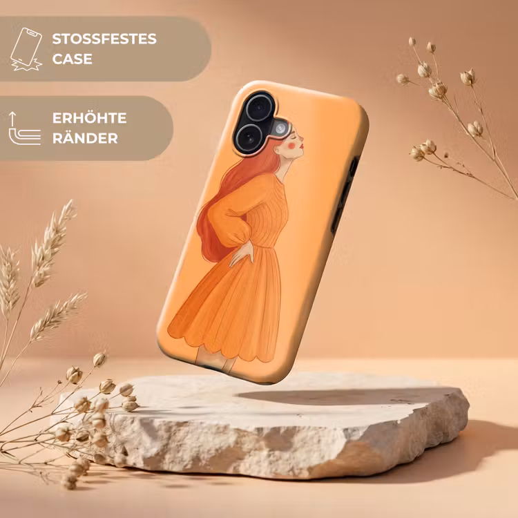 Vrouw - Profiel - Mensen - Modern - Oranje Toughcase MagSafe Apple iPhone 17 klein -USP_RandenV_DE