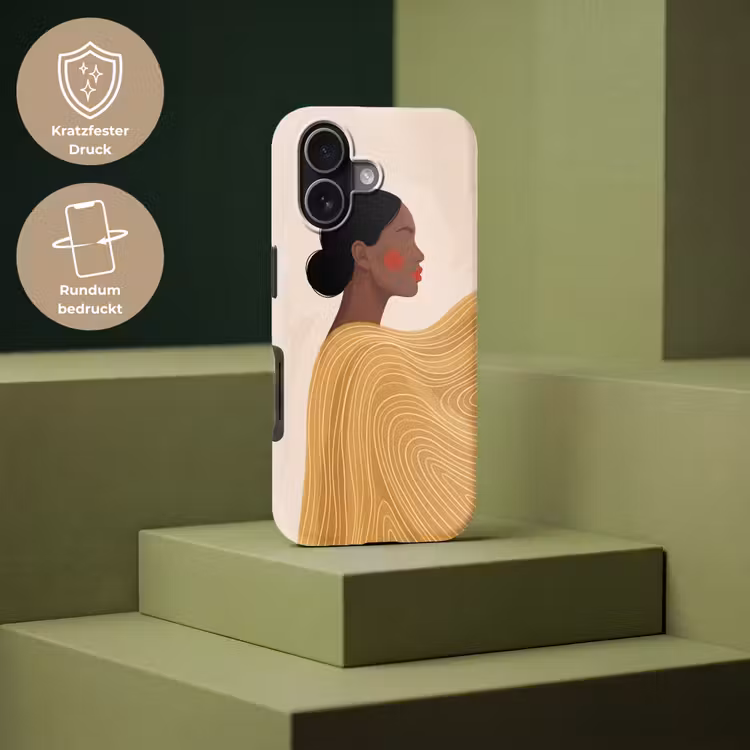 Vrouw - Profiel - Modern - Abstract - Kunst Toughcase MagSafe Apple iPhone 17 klein -USP_PrintM_DE