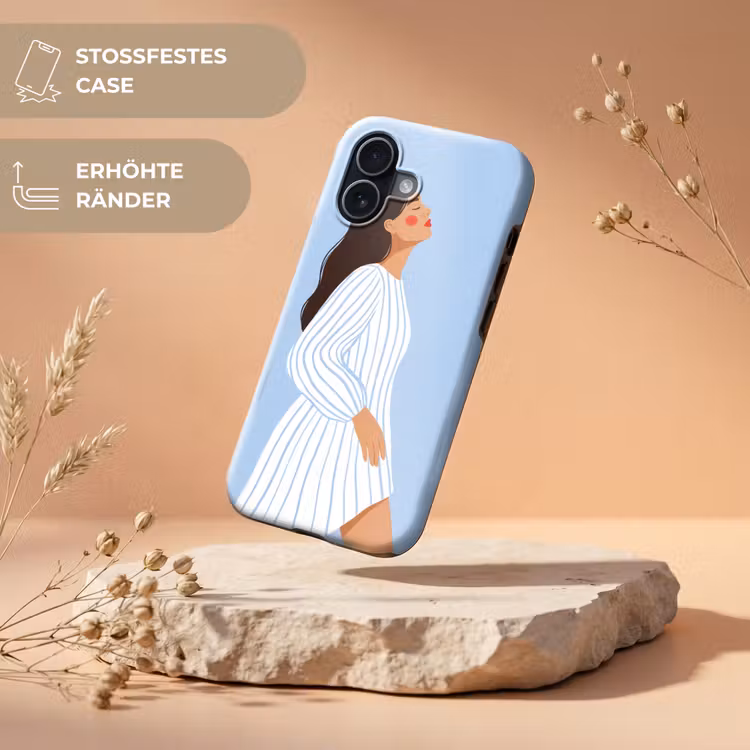 Vrouw - Profiel - Rust - Modern - Illustratie Toughcase MagSafe Apple iPhone 17 klein -USP_RandenV_DE