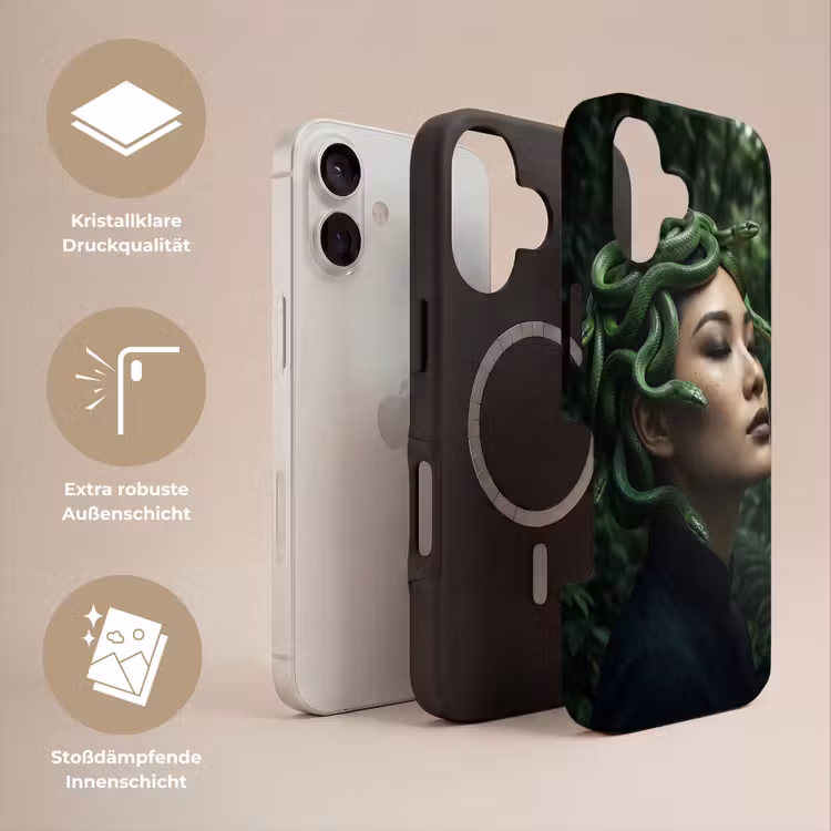 Vrouw - Slang - Natuur - Mystiek - Groen Toughcase MagSafe Apple iPhone 17 klein -USP_Lagen_DE