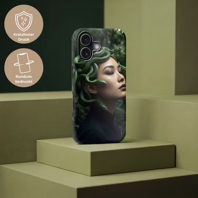 Vrouw - Slang - Natuur - Mystiek - Groen Toughcase MagSafe Apple iPhone 17 klein -USP_PrintM_DE