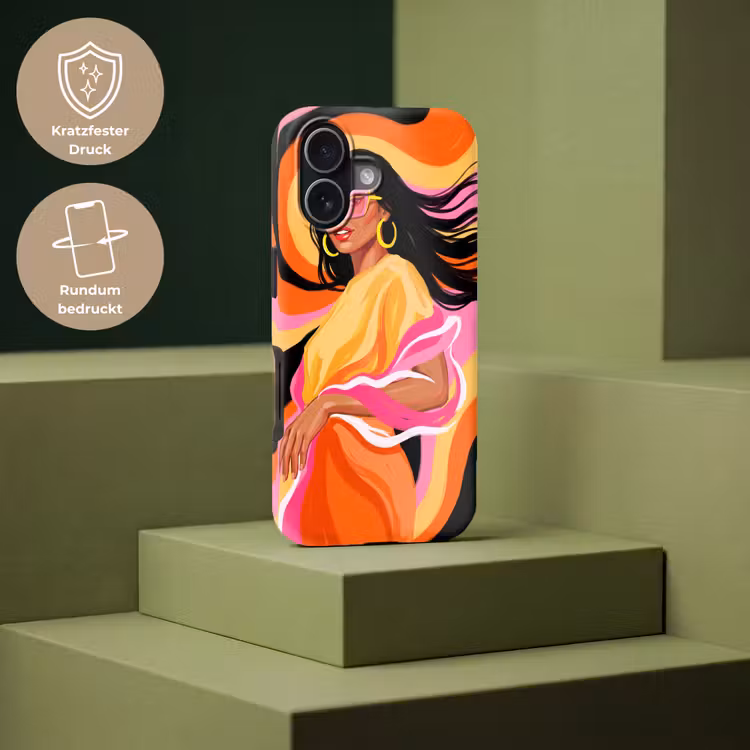 Vrouw - Zonnebril - Abstract - Kleurrijk Toughcase MagSafe Apple iPhone 17 klein -USP_PrintM_DE