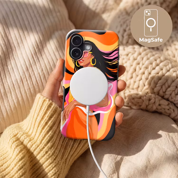 Vrouw - Zonnebril - Abstract - Kleurrijk Toughcase MagSafe Apple iPhone 17 klein -USP_MagsafeV