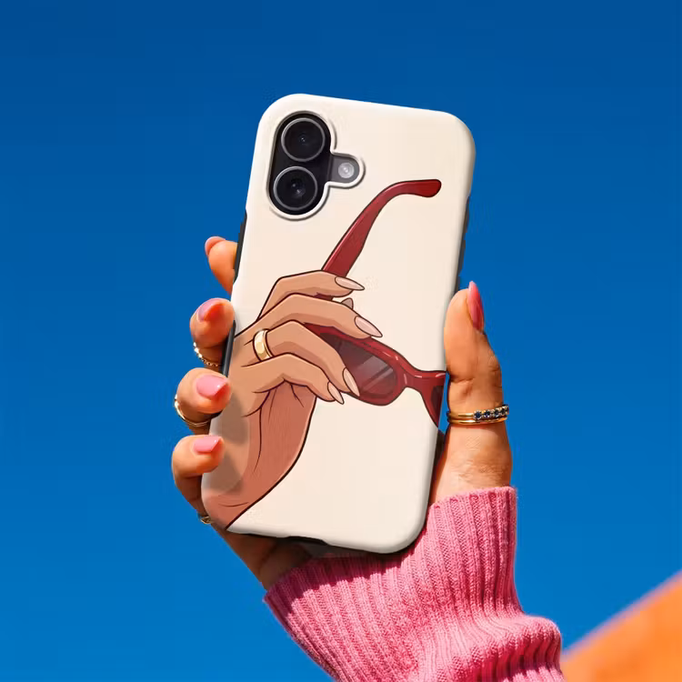 Vrouw - Zonnebril - Mode - Rood - Illustratie Toughcase MagSafe Apple iPhone 17 klein -Sfeer1V