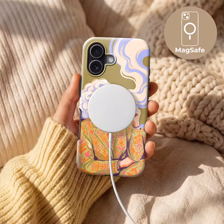 Vrouw - Zonnebril - Portret - Modern - Kleurrijk Toughcase MagSafe Apple iPhone 17 klein -USP_MagsafeV