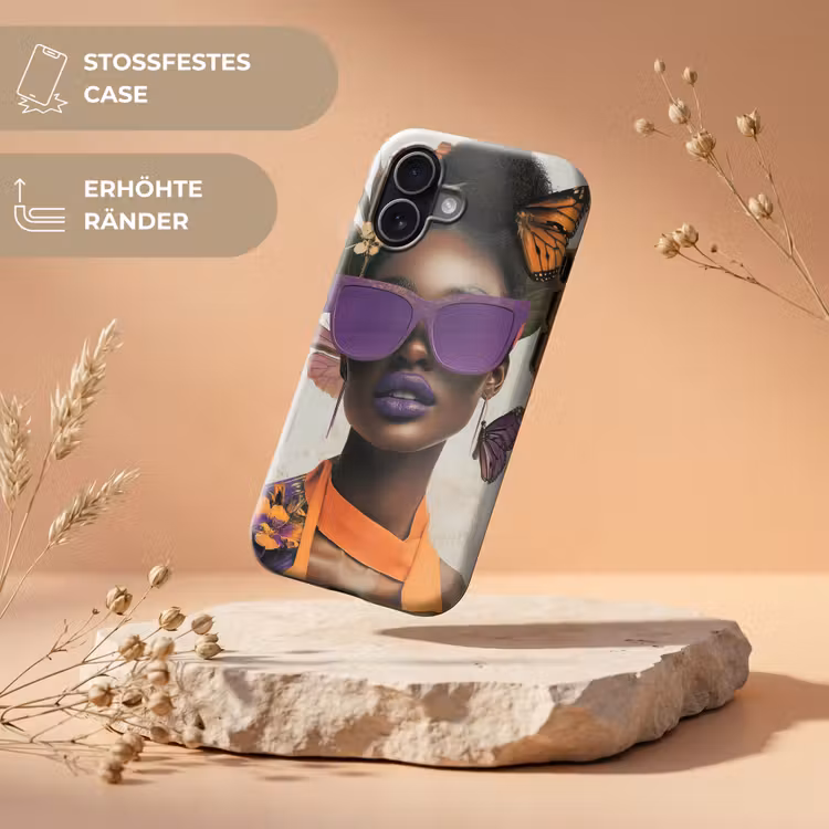 Vrouw - Zonnebril - Vlinder - Bloemen Toughcase MagSafe Apple iPhone 17 klein -USP_RandenV_DE