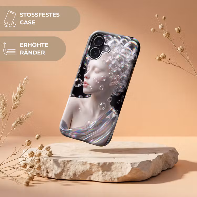 Vrouw - Bellen - Abstract - Kleurrijk Toughcase MagSafe Apple iPhone 17 klein -USP_RandenV_DE