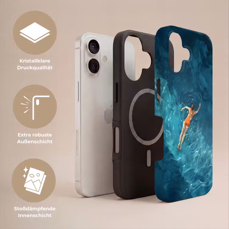 Vrouw - Water - Bikini - Oranje Toughcase MagSafe Apple iPhone 17 klein -USP_Lagen_DE