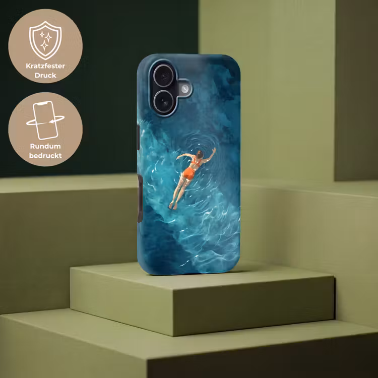 Vrouw - Water - Bikini - Oranje Toughcase MagSafe Apple iPhone 17 klein -USP_PrintM_DE