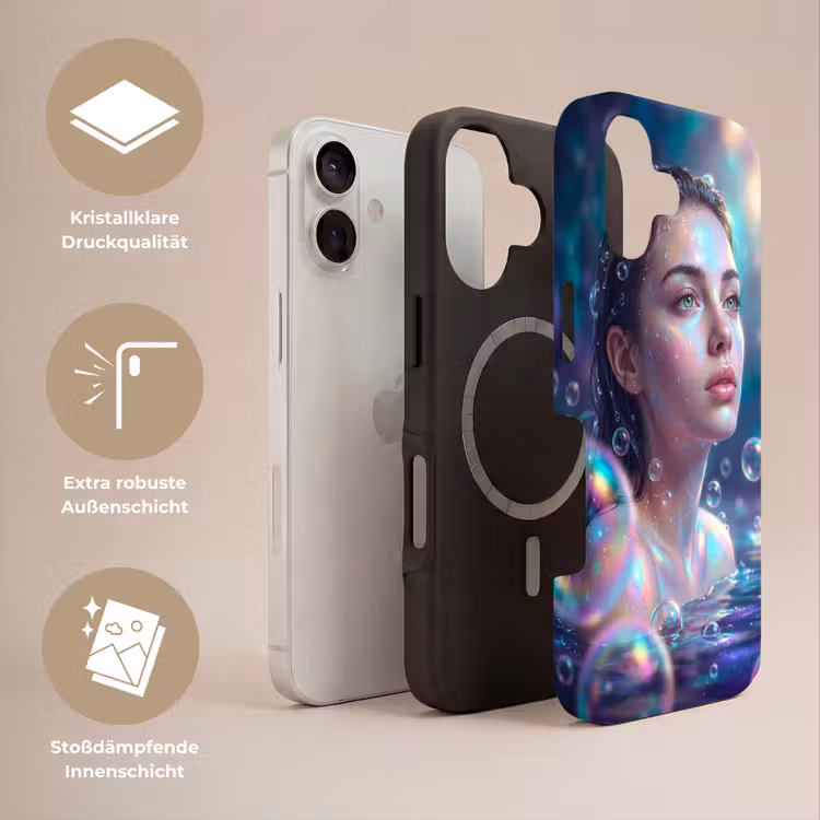 Vrouw - Water - Portret - Kleurrijk - Modern Toughcase MagSafe Apple iPhone 17 klein -USP_Lagen_DE